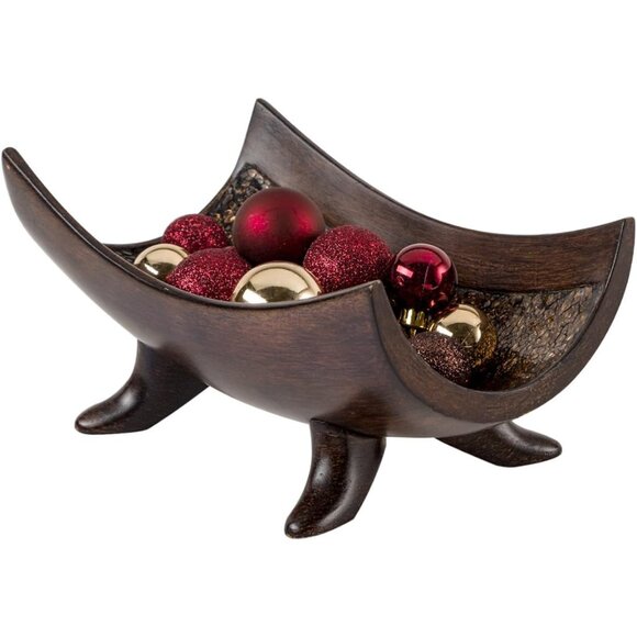 Schonwerk Brown Decorative Bowl for Home Decor - Dining Room Centerpiece - Coffe